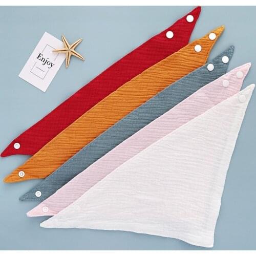 Muslin Baby Bibs Girls Boys Baby Cloth Babador Solid Baby Bandana Bibs Smock Burp Cloths Accessory Infant Baby Stuff