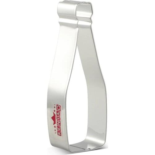 KENIAO Champagne Cookie Cutter for New Year or Birthday Party -11.5 x 3.8 cm- Biscuit /Fondant /Pastry Cutter - Stainless Steel