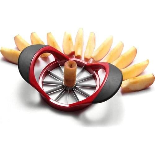 Apple Slicer Upgraded Version 12-Blade Large Apple Corer, Stainless Steel Ultra-Sharp Apple Cutter Divider For Up To 4 Inches