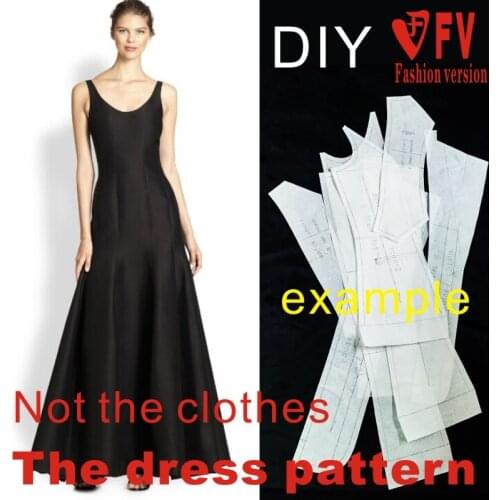 Dresses Sewing Pattern Template Cutting drawing Clothing DIY ((Not selling clothes)) BLQ-167
