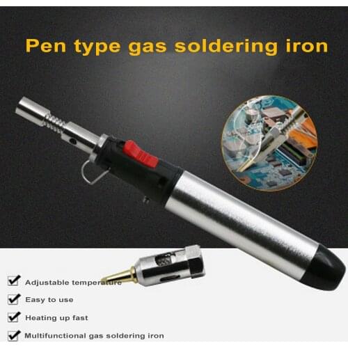 Portable Cordless Solder Iron Gas Soldering Iron Flame Butane Gas Blow Torch Solder Iron Tool Adjustable Welding Torches Tool