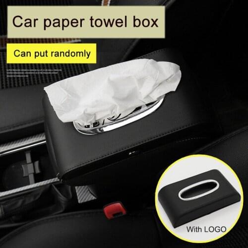 QHCP Car Tissue Box Holder Napkin Paper Stands On Dashboard Central Armrest Block Type For Subaru Legacy Outback Forester XV BRZ