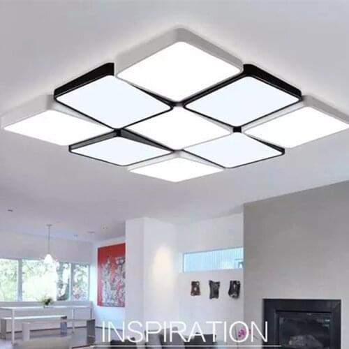 HAWBOIRRY LED living room aisle balcony hall bedroom restaurant hotel room modern minimalist puzzle into cell shape ceiling lamp
