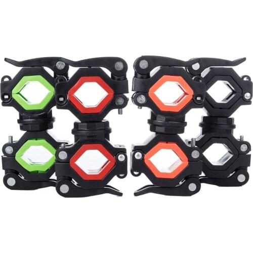 Universal Bicycle 360° Rotation Clip Clamp Flashlight Mount Holder LED Light Mounting Holder for Flashlight Cycling Part