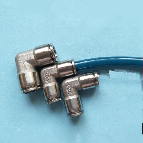 Fit Tube Outer Diameter 4/6/8/10/12/14/16mm OD Tube Stainless Pneumatic Elbow Connector Push In Fitting 0.1-4Mpa
