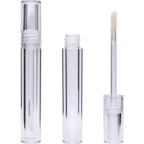 100pcs/lot 5ML Empty Lipstick Tubes circle Transparent Lip Gloss Tubes Hollow head 4 sytles Wand Tubes Clear bottles C101