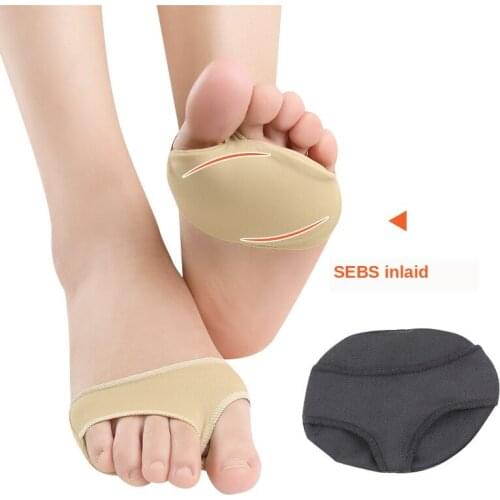 2pieces=1pair Non-Slide Forefoot Pads Fabric Thicked Orthosis High-Heeled Prevent Slipping Half Yard Flatfoot Shock Shoes Insole