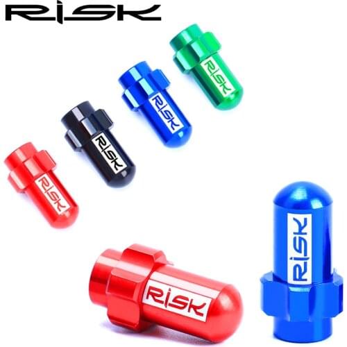 2pcs/box RISK Lightweight Aluminum Alloy 7075 Mountain Road Bike Bicycle Tire Presta Schrader Valve Cap Dust Cover