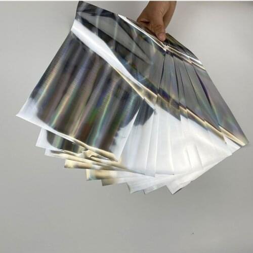 50PCS A4 Size Laser Printer DIY Hot Stamping Foil Silver Holographic Toner Reactive For Laminator