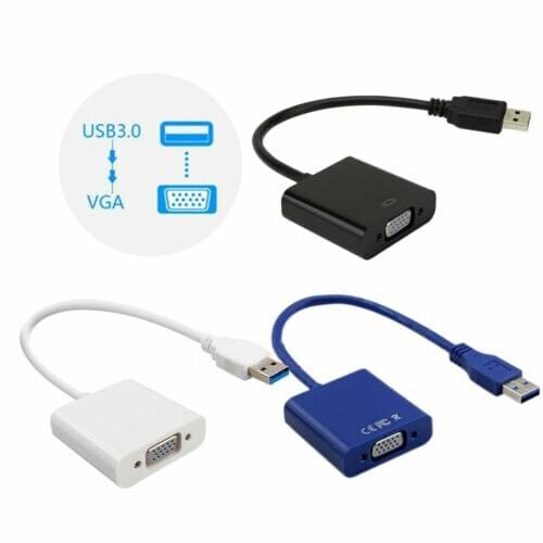 USB 3.0 to VGA External Graphic Card Video Converter Adapter for Win7/8/10 1080P UM