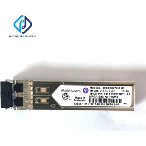 Alcatel-Lucent 3HE00027CA 01 0.2km FTLF8159P3BTL-A5 1.25G 850nm Multimode SFP Fiber LC Optical Module Transceiver