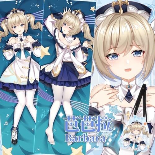 Anime Game Genshin Impact Barbara Sexy Dakimakura Hugging Body Pillow Case Otaku Throw Pillow Cushion Pillow Cover Xmas Gifts
