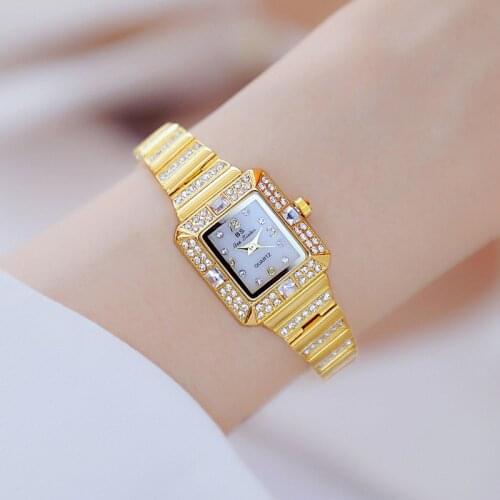 BS New Full Diamond Womens Watch Crystal Ladies Bracelet Wrist Watches Clock relojes Quartz ladies watches for women165135