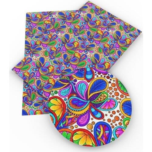 David accessories 20*33cm Flowers Faux Synthetic Leather Sheets DIY Home Textile Decorative Sewing Garment bow Bag,1Yc5065