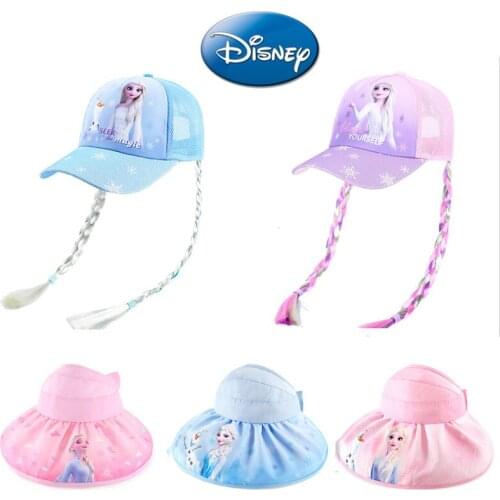 Disney Elsa Olaf Childrens Hat Summer Big Brim Sun Hat Lovely Empty Top Sun Hat Frozen Princess Elsa Sunscreen Sun Visors Child