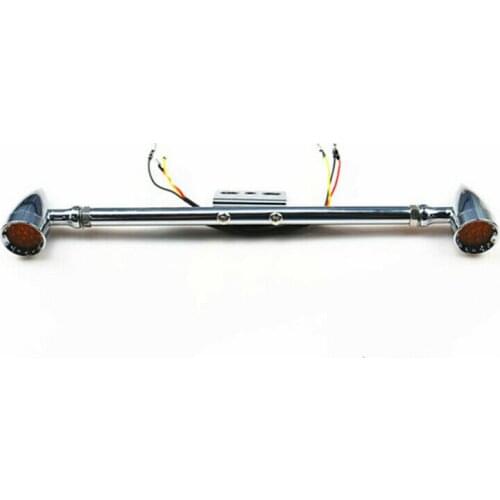 Chrome Front or Rear Led Turn Signal Light Bar for Cruiser Bobber Chopper Custom