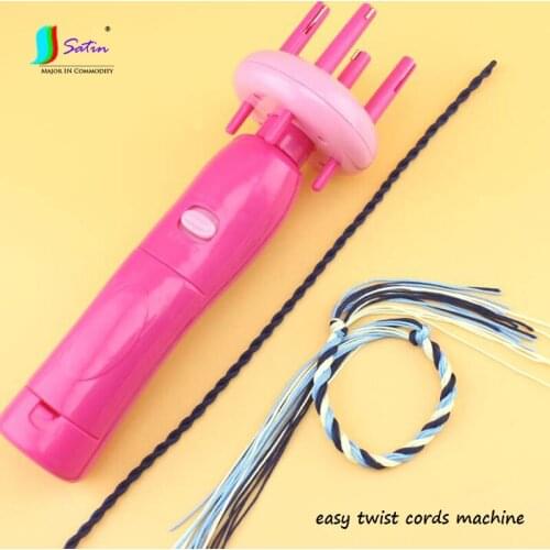 Handmade DIY Tool Automatic Easy Plastic Twist Cords Machine,Simple Rub Rope Machine S0572L