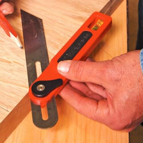 Kapro woodworking high precision movable angle ruler multi-purpose horizontal marking T-type angle ruler protractor tool