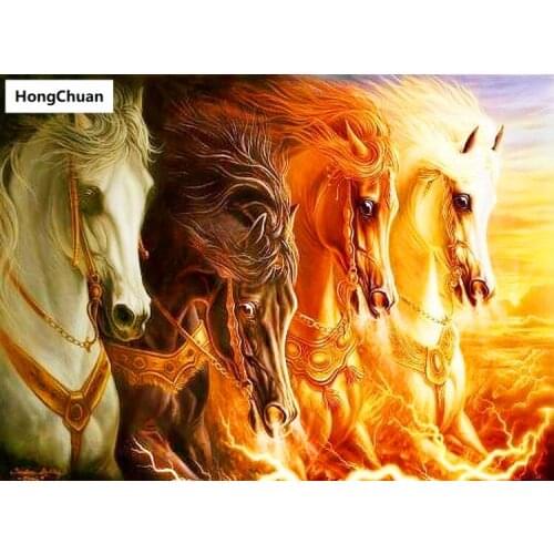 Horse 5D DIY full square/round diamond painting, diamond embroidery mural, diamond cross stitch, home decoration gift