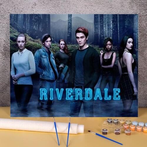 Riverdale Painting By Numbers Set Acrylic Paints 40*50 Picture By Numbers Photo New Design Crafts For Adults For Wholesale