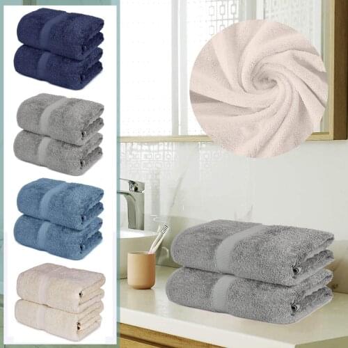 2pc 100％cotton Classic Luxury Bath Towels Hotel Spa Bathroom Towel Super Soft, Fluffy, And Absorbent Premium Quality #G2