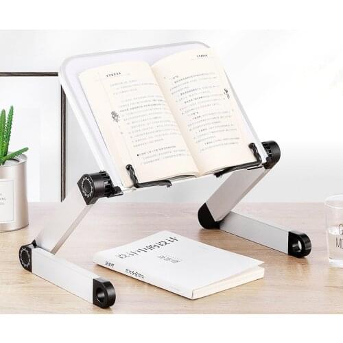 Creative Aluminium Alloy Metal 360 Degree Adjustable Book Reading Shelf Stand Books Reading Bookshelf Laptop Holder Book Stand