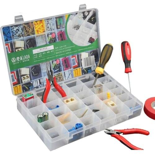 LAOA 2pcs PP Storage Box Transparent Plastic Boxes for Storage Jewelry Tool Kit Tools Case for accessories