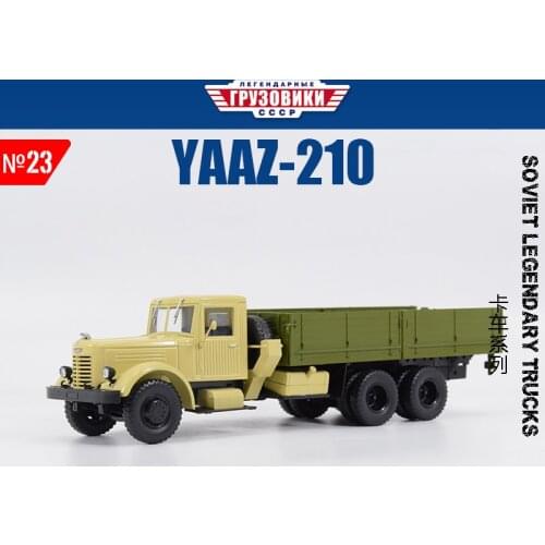 Diecast 1:43 Scale Russian YAAZ-210 Flatbed Transporter Truck Model Alloy Static Display Ornaments Hot Toys for Boys