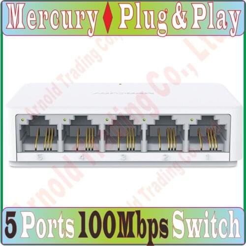 Mini Desktop Ethernet Network Switch Mercury S105C 5 ports 100Mbps Switch, Network Switches, Plug&Play, Replace tenda S105