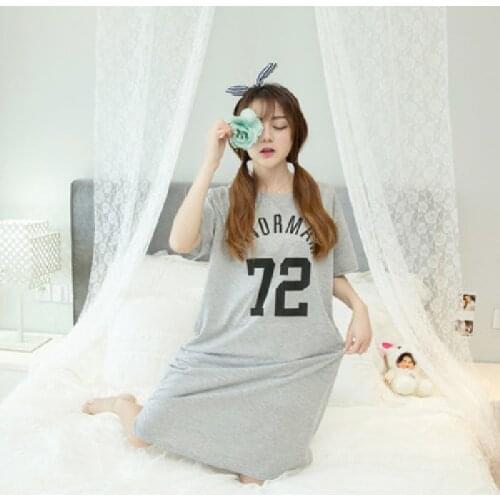 Short Sleeve Nightdress In Spring and Summer Korean Leisure Home Wear Nightdress Summer Plus Size Women Nightgown