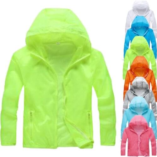 NEW Anti-UV thin Coats Outdoor Sports color Brand Clothing beach fashion Male Female Jacket Men Women Quick Dry Skin Jackets