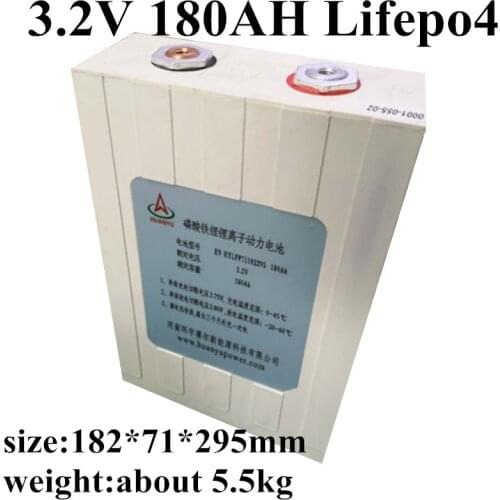 Brand new lithium iron phosphate 3.2V 180AH for energy storage electric vehicle photovoltaic lithium battery