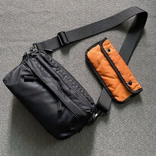 Solid Concise Unisex Waist Bag Street Trends Man Chest Bags Phone Pouch New Personality Pattern Pack Single Shoulder Nylon Bag