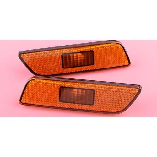1 Pair Front Side Marker Lamp Light Yellow Lens NO BULB fit for Volvo S80 30744360 30744361 2002 2003 2004 2005 2006