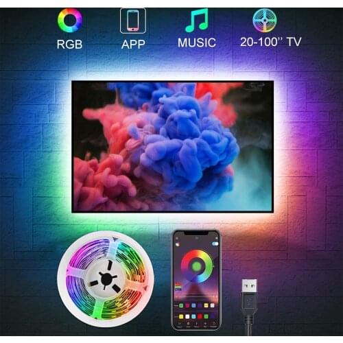 TV Backlight RGB5050 LED Light Strip APP Control Flexible Led Strip for TV ,PC, Bedroom, Mirror