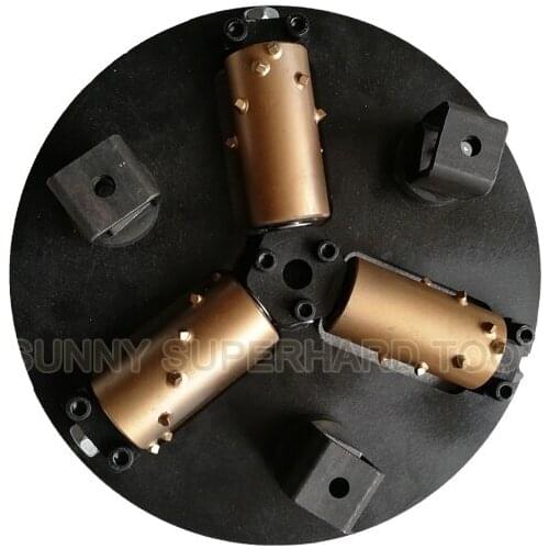 Rotary bush hammer nicking tools are tools for nicking finish on marble