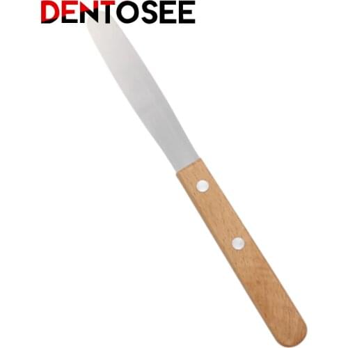 Dental Material Wood Handle Plaster Knife For Palette And Knife Stirring Knife