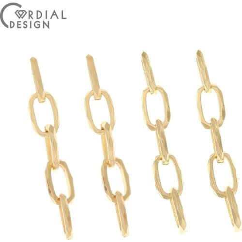 Cordial Design 50Pcs 10*67MM Jewelry Accessories/Earrings Connectors/Chain Shape/DIY/Hand Made/Jewelry Findings & Components
