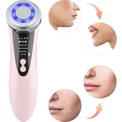 LED Photon Beauty Instrument Skin Rejuvenation Electric Facial Cleansing Lifting Tightening Anti Age Massager Skin Care Tool