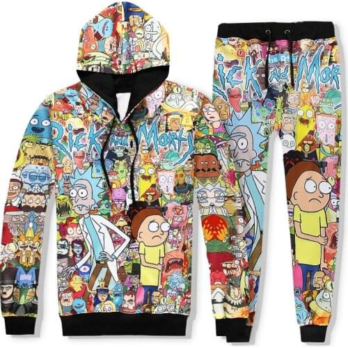 Cartoon Modi 3D Print Sweatshirt Men Women Same Paragraph Long Sleeve Round Neck Sweatshirt Outdoor Sports Clothing Coat