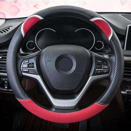 Universal Car Steering Wheel Cover Microfiber Leather Car Steering Sleeve Car Accessories for Girls Car Interior Accessories