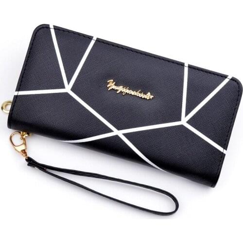 High Quality Wristband Clutches Women Long Clutch Large Capacity Wallet Soft Leather Phone Bag Purse Student ID Card Holder