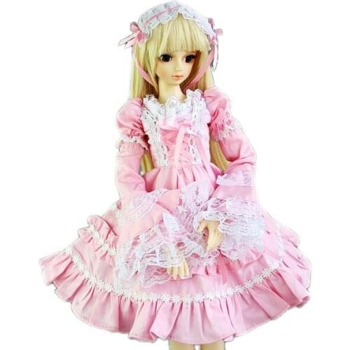 [wamami] 140# Pink Lace Dress/Clothes 1/4 MSD AOD DOD BJD Dollfie