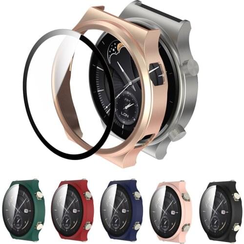 PC Protective Case For Huawei Watch GT2 Pro Tempered Glass Screen Film Protector Shell