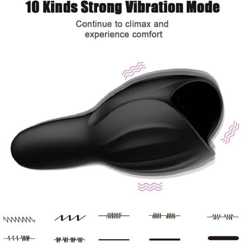 10 Modes Penis Delay Trainer Male Masturbator Vibrator Stimulate Massager Silicone Sex Toys for Men