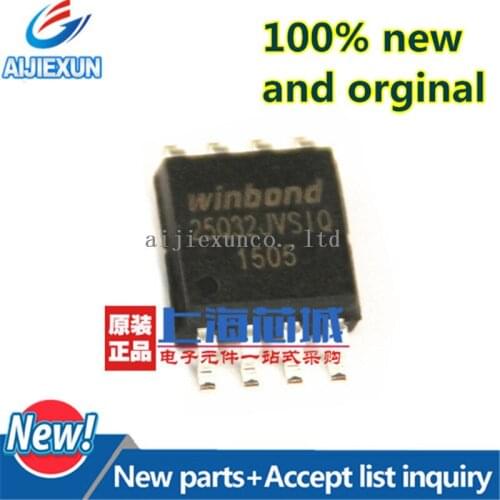 10Pcs 100%New and original W25Q32JVSSIQ SOP8 IC FLASH 32MBIT 133MHZ 8SOP in stock