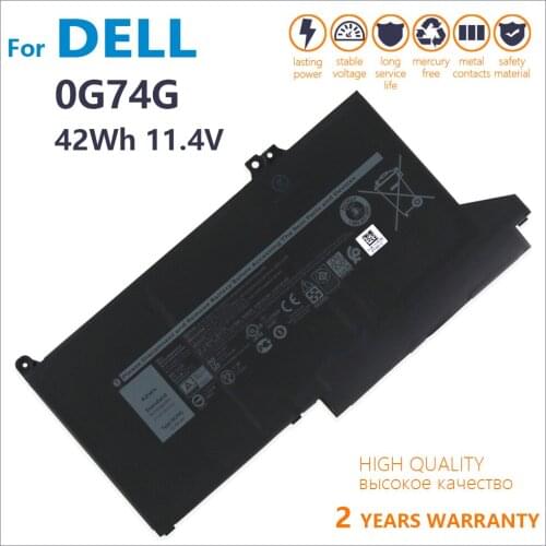 100% Genuine new 0G74G 3500mAh Original Laptop battery for DELL 7000 E7280 E7380 E7480 DJ1J0 11.4V 42Wh with tracking number