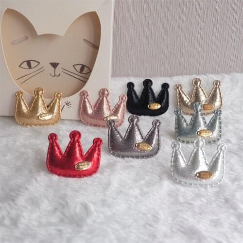 14Pcs Padded Crown With Plate Appliques For Clothes Hat Leggings Sewing Patches DIY Headwear Hair Clips Decor Accessories S-01