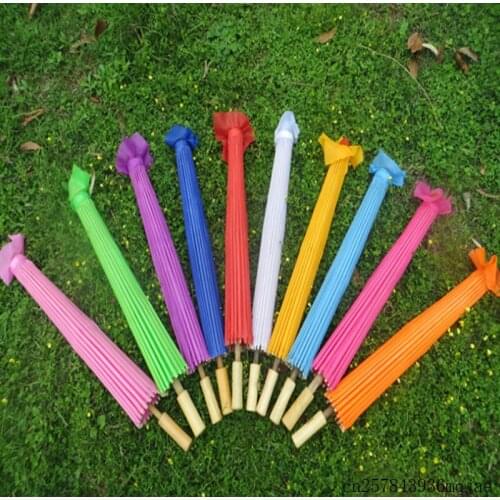 30pcs Oiled Paper Umbrella Painting Diy Umbrellas Craft Umbrellas Bamboo Parasol Wedding Decoration