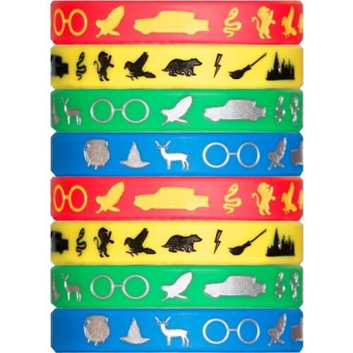 300pcs Wizard Houses sport silicone wristband bracelet shipping by DHL